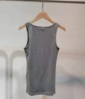 Women U Neck Rib Tank Top Solid Color Sleeveless Slim Fit Casual All-match Spring Summer Female Vest